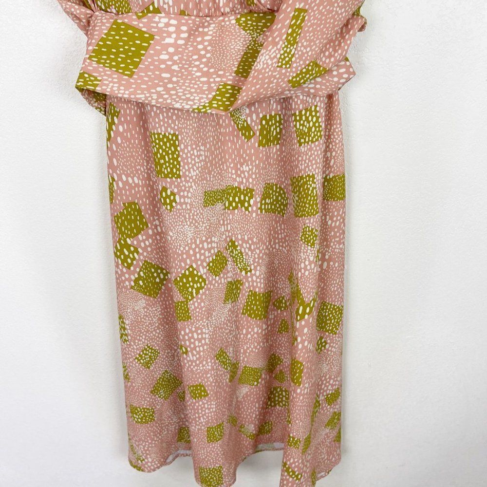 Ilse Jacobsen Midi Belted Wrap Printed Dress Size 14 - Picture 9 of 9